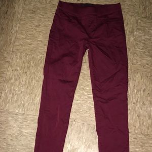 burgundy jeggings
